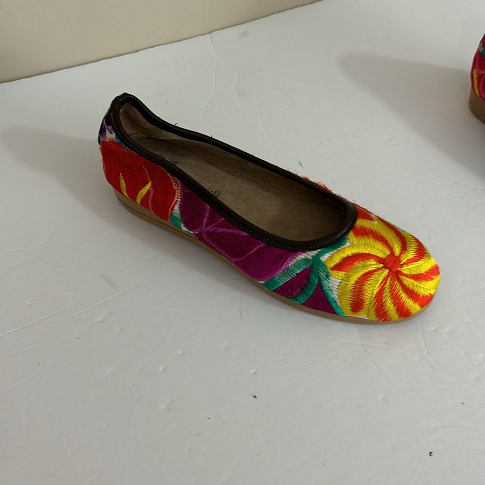 Bordarte Colorful  Floral Embroidered  Ballet Flats